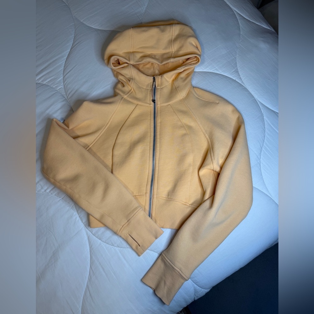 Lululemon Cropped Scuba zip Hoodie Summer Glow sz 6 - Picture 3 of 7